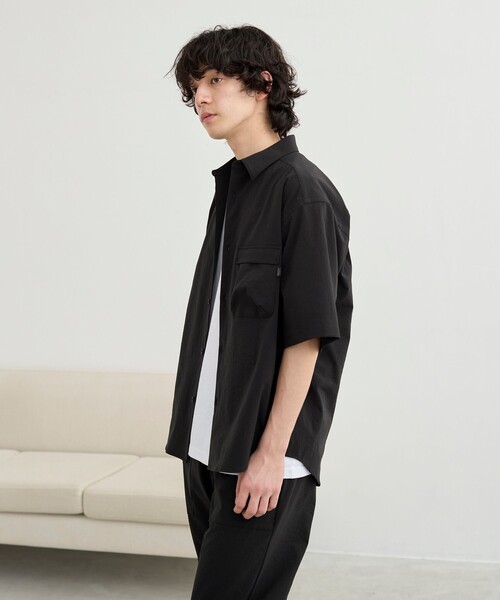 coen（コーエン）の「【C.Mt】AIRCOメッシュストレッチシャツ　通気性/防しわ機能付き（シャツ/ブラウス・メンズ・ブラック/ベージュ/ダークグレー・XL/L/M/S）」の13枚目の写真