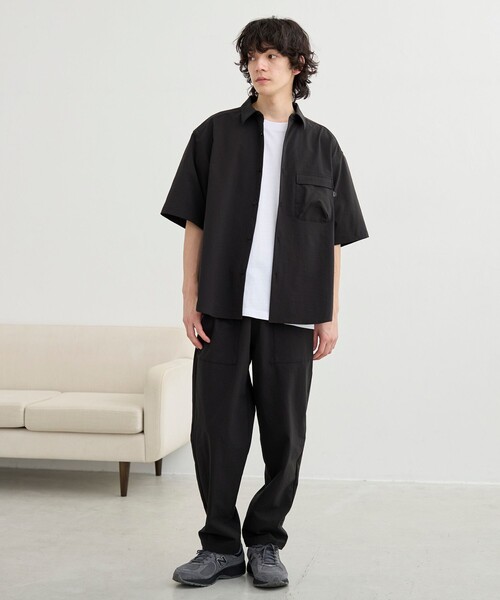coen（コーエン）の「【C.Mt】AIRCOメッシュストレッチシャツ　通気性/防しわ機能付き（シャツ/ブラウス・メンズ・ブラック/ベージュ/ダークグレー・XL/L/M/S）」の14枚目の写真