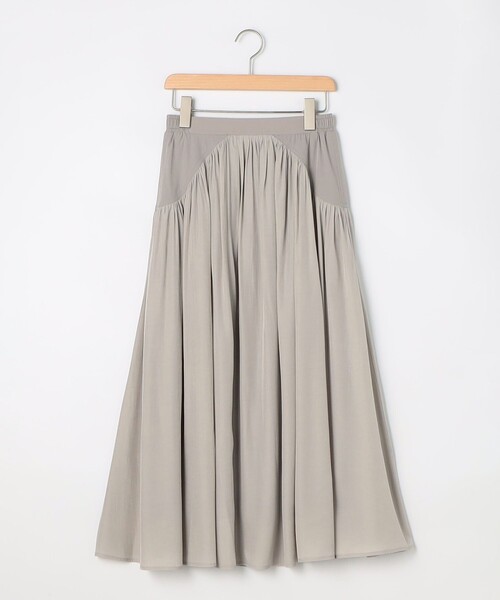MICO COULIER(ミコクリエ)の「デザインヨーク切替ギャザースカート(スカート・レディース・グレイッシュベージュ/ネイビー・38/36)」の11枚目の写真