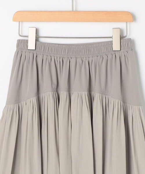 MICO COULIER(ミコクリエ)の「デザインヨーク切替ギャザースカート(スカート・レディース・グレイッシュベージュ/ネイビー・38/36)」の14枚目の写真