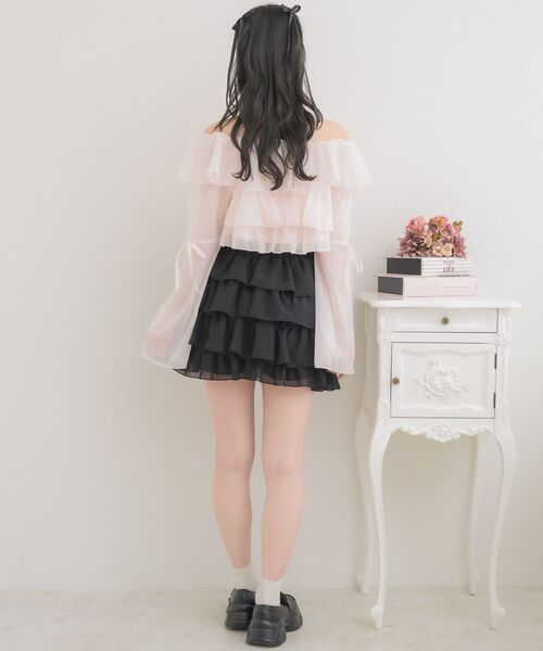 ems excite（エムズエキサイト）の「レースタイ付ティアードBL（シャツ/ブラウス・レディース・ブラック/ピンク/ホワイト系その他・FREE）」の17枚目の写真