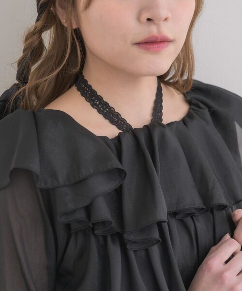 ems excite（エムズエキサイト）の「レースタイ付ティアードBL（シャツ/ブラウス・レディース・ブラック/ピンク/ホワイト系その他・FREE）」の12枚目の写真