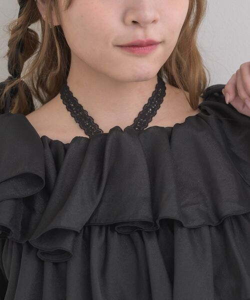 ems excite（エムズエキサイト）の「レースタイ付ティアードBL（シャツ/ブラウス・レディース・ブラック/ピンク/ホワイト系その他・FREE）」の11枚目の写真