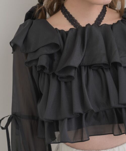 ems excite（エムズエキサイト）の「レースタイ付ティアードBL（シャツ/ブラウス・レディース・ブラック/ピンク/ホワイト系その他・FREE）」の10枚目の写真