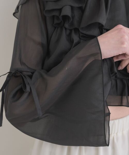 ems excite（エムズエキサイト）の「レースタイ付ティアードBL（シャツ/ブラウス・レディース・ブラック/ピンク/ホワイト系その他・FREE）」の7枚目の写真