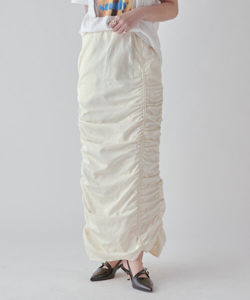 Lui's（ルイス）の「ギャザーデザインスカート（スカート・レディース・アイボリー/ブラック/ブラウン・FREE）」の19枚目の写真