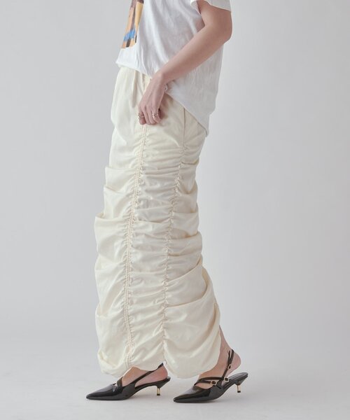 Lui's（ルイス）の「ギャザーデザインスカート（スカート・レディース・アイボリー/ブラック/ブラウン・FREE）」の20枚目の写真