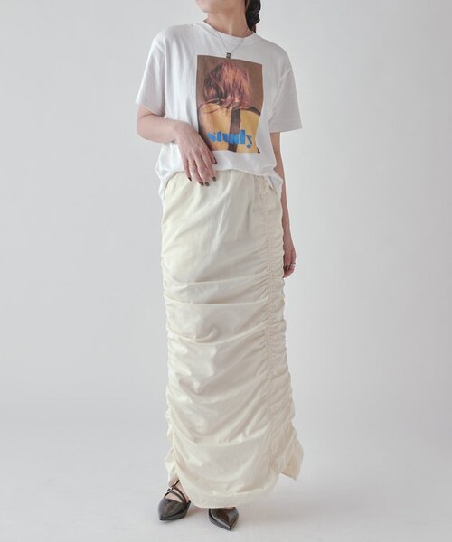 Lui's（ルイス）の「ギャザーデザインスカート（スカート・レディース・アイボリー/ブラック/ブラウン・FREE）」の22枚目の写真