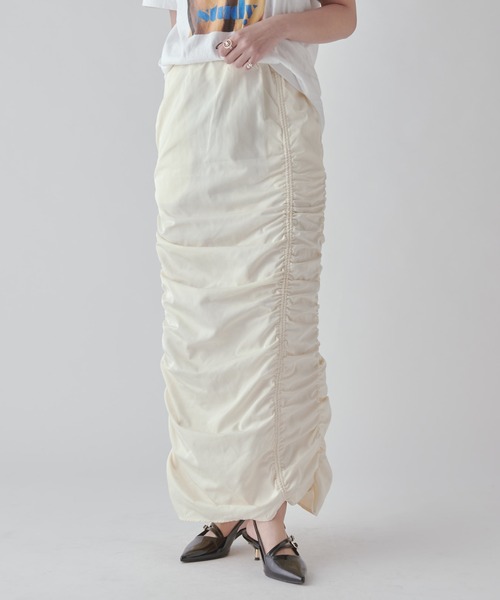 Lui's（ルイス）の「ギャザーデザインスカート（スカート・レディース・アイボリー/ブラック/ブラウン・FREE）」の13枚目の写真