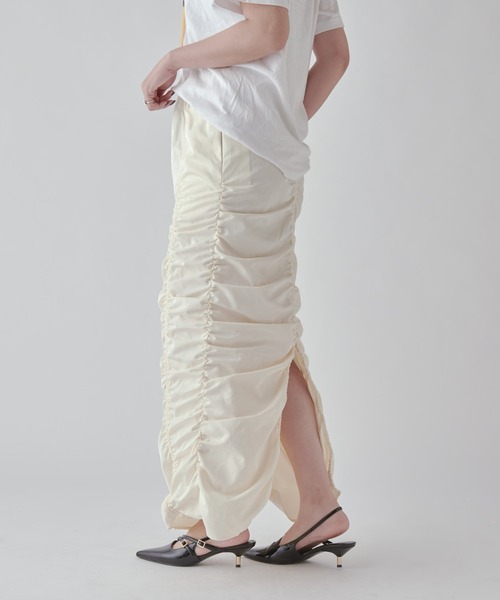 Lui's（ルイス）の「ギャザーデザインスカート（スカート・レディース・アイボリー/ブラック/ブラウン・FREE）」の15枚目の写真