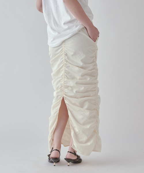Lui's（ルイス）の「ギャザーデザインスカート（スカート・レディース・アイボリー/ブラック/ブラウン・FREE）」の16枚目の写真