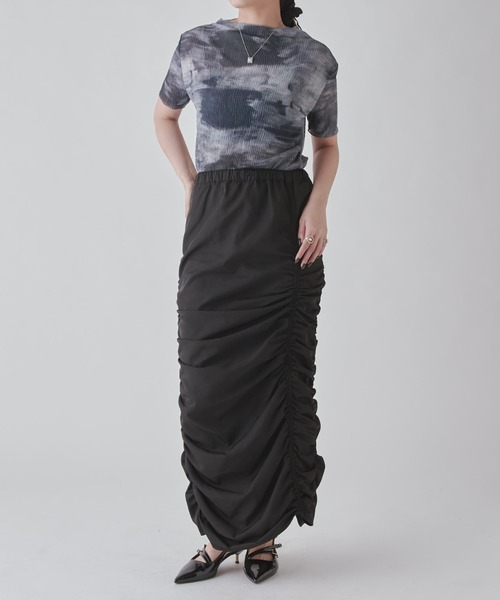 Lui's（ルイス）の「ギャザーデザインスカート（スカート・レディース・アイボリー/ブラック/ブラウン・FREE）」の6枚目の写真