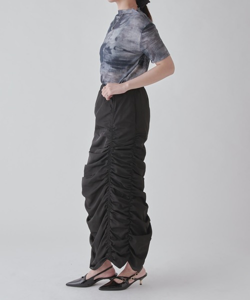 Lui's（ルイス）の「ギャザーデザインスカート（スカート・レディース・アイボリー/ブラック/ブラウン・FREE）」の7枚目の写真