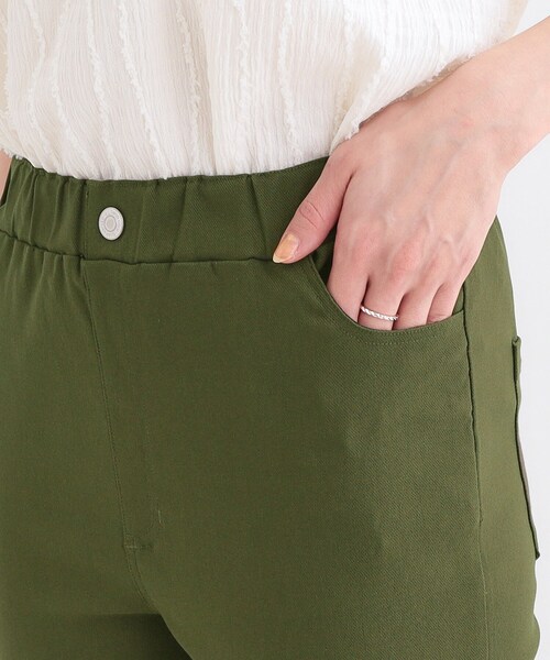 SHOO・LA・RUE（シューラルー）の「【S-LL】レイヤードスタイルに 脚をきれいに魅せる ストレッチスキニーパンツ（その他パンツ・レディース・ブラック/ダークオリーブ・01/02/03/04）」の5枚目の写真