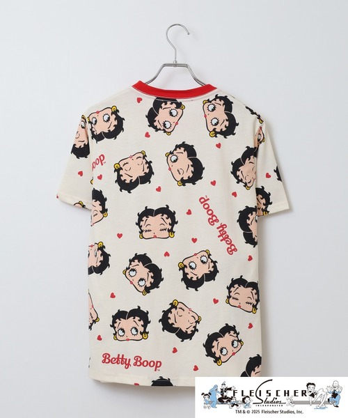 BETTY BOOP/ベティブープ/Tシャツ/--/コットン/マルチカラー/総柄 新品未使用 ベティちゃん BETTY BOOP Tシャツ 半袖 ヴィンテージ