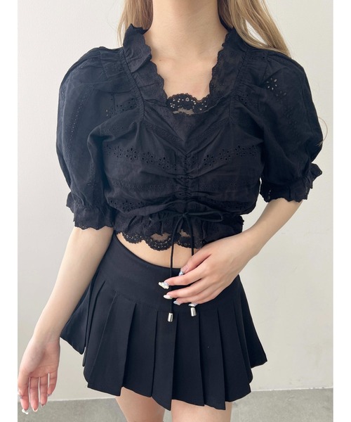 PHILLY(フィリー)の「【春夏仕様★】コットンレースブラウス(シャツ/ブラウス・レディース・ホワイト/ブラック・FREE)」の8枚目の写真