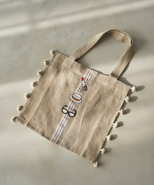 CITRUS（シトラス）の「【大草直子さんコラボ】CITRUS×RONEL×AMARC オリジナル刺繍トートバッグ（トートバッグ・レディース・ナチュラル・FREE）」の9枚目の写真