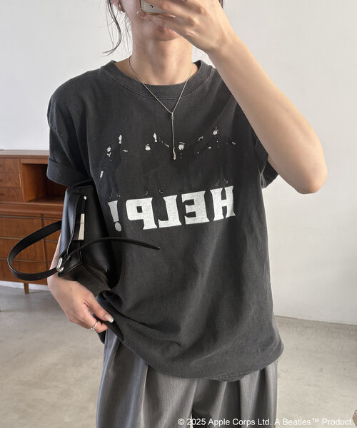GOOD ROCK SPEED(グッドロックスピード)の「〈GOOD ROCK SPEED〉BEATLES HELP Tシャツ(Tシャツ/カットソー・レディース・ブラック・FREE)」の4枚目の写真
