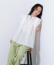 N.Natural beauty basic - 新品未使用　is amulet. ブラウス　オフホワイト アミュレット Amulet シワ加工長袖ブラウス レディース シャツ