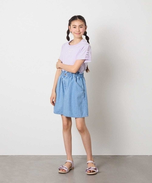 a.v.v（アーヴェヴェ）の「[19-23cm][キラキララメ][コットン素材の優しい風合い]フリルサンダル（サンダル・キッズ・ライラック/ダークインディゴブルー・19/20/21/22/23）」の16枚目の写真