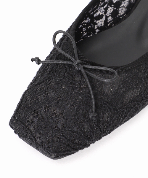 LE TALON（ルタロン）の「スクエアレースバレエミュール（バレエシューズ・レディース・ブラック×ブラック/アイボリー・SMALL/MEDIUM/LARGE/X-SMALL/X-LARGE）」の20枚目の写真