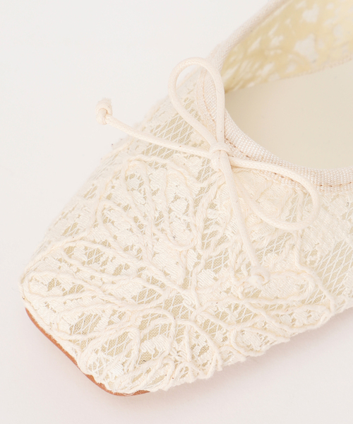 LE TALON（ルタロン）の「スクエアレースバレエミュール（バレエシューズ・レディース・ブラック×ブラック/アイボリー・SMALL/MEDIUM/LARGE/X-SMALL/X-LARGE）」の21枚目の写真