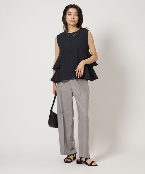 green label relaxing(グリーンレーベルリラクシング)の「サイドフレア 2WAY ジレ プルオーバー(カーディガン/ボレロ・レディース・ブラウン/ネイビー・FREE)」の8枚目の写真