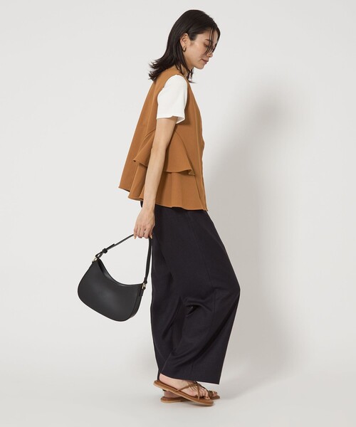 green label relaxing(グリーンレーベルリラクシング)の「サイドフレア 2WAY ジレ プルオーバー(カーディガン/ボレロ・レディース・ブラウン/ネイビー・FREE)」の11枚目の写真