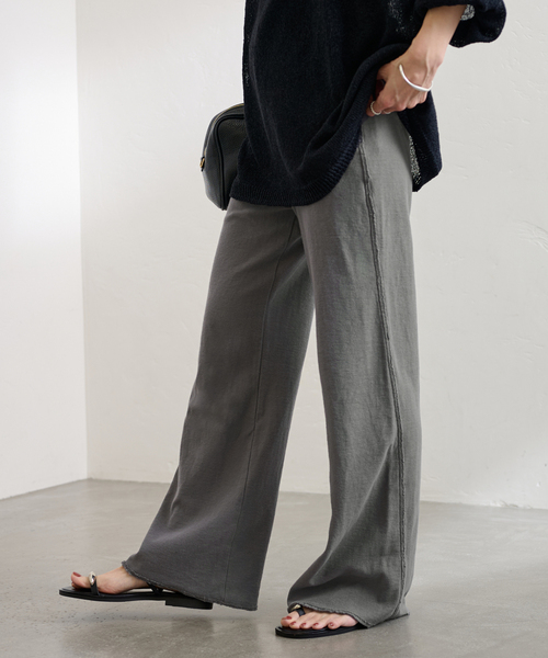 FRAMeWORK（フレームワーク）の「≪追加≫GREYCHORD/グレーコード 別注 LENA パンツ（スウェットパンツ・レディース・グレー/ホワイト系その他・FREE）」の3枚目の写真