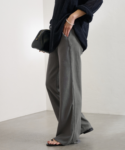 FRAMeWORK（フレームワーク）の「≪追加≫GREYCHORD/グレーコード 別注 LENA パンツ（スウェットパンツ・レディース・グレー/ホワイト系その他・FREE）」の4枚目の写真