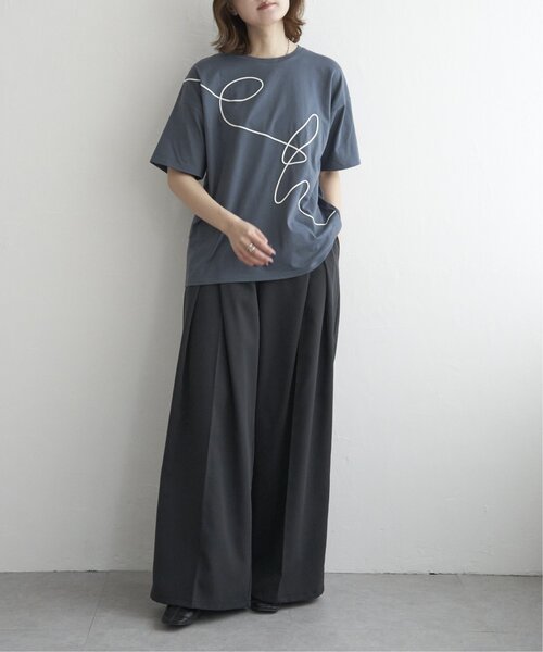 [Tilde seoul] マルコ 配色 ドット ルーズ Tシャツ セール】アートコード刺繍ルーズT（Tシャツ/カットソー）｜notch