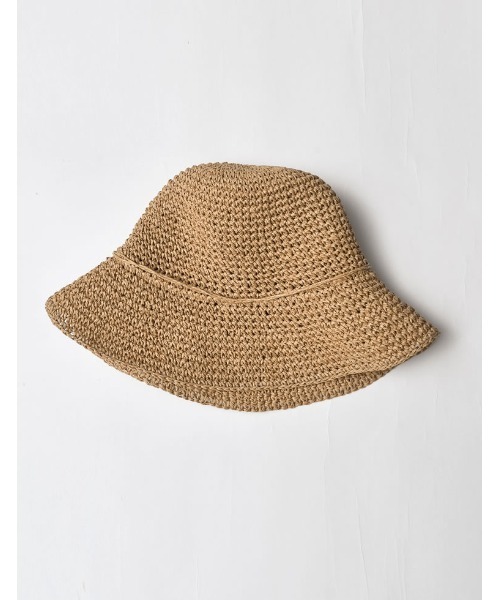 Re:EDIT（リエディ）の「シンプル細編みペーパーハット（ハット・レディース・ベージュ/グレイッシュベージュ/ライトベージュ・FREE）」の8枚目の写真