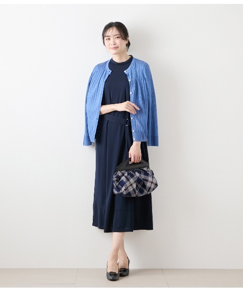 極美品　NEW YORKER　ニューヨーカー　刺繍　ワンピース　カーキ　１１ L】【吸水速乾】TCプレーティング天竺 半袖スキッパーワンピース