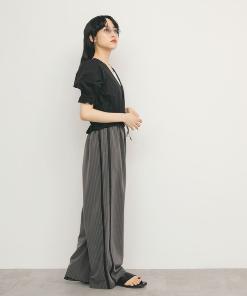 KBF（ケイビーエフ）の「2WAYコンパクトレースブラウス（シャツ/ブラウス・レディース・ブラック/オレンジ系その他/オフホワイト・ONE）」の9枚目の写真