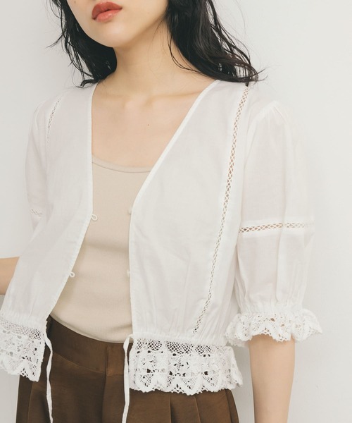 セール】2WAYコンパクトレースブラウス（シャツ/ブラウス）｜KBF