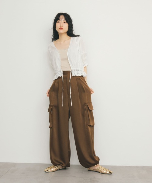 KBF（ケイビーエフ）の「2WAYコンパクトレースブラウス（シャツ/ブラウス・レディース・ブラック/オレンジ系その他/オフホワイト・ONE）」の15枚目の写真