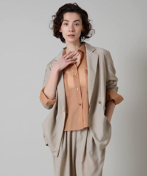 Liesse（リエス）の「《大草直子さん着用》ショートスリーブジャケット（その他アウター・レディース・ベージュ/ブラック/ブルー・FREE）」の7枚目の写真