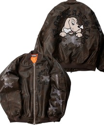 新品・タグ付】ガルフィ MA-1 ボンバージャケット 刺繍 ファイヤー