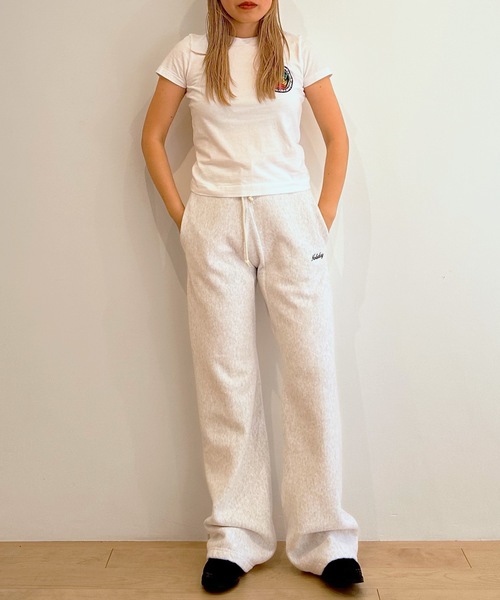 HOLIDAY（ホリデイ）の「ULTRA HEAVY SWEAT WIDE PANTS (HOLIDAY) ウルトラヘビースウェットワイドパンツ (ホリデイ)（スウェットパンツ・レディース・ブラック/シルバーグレー・ONE SIZE）」の8枚目の写真