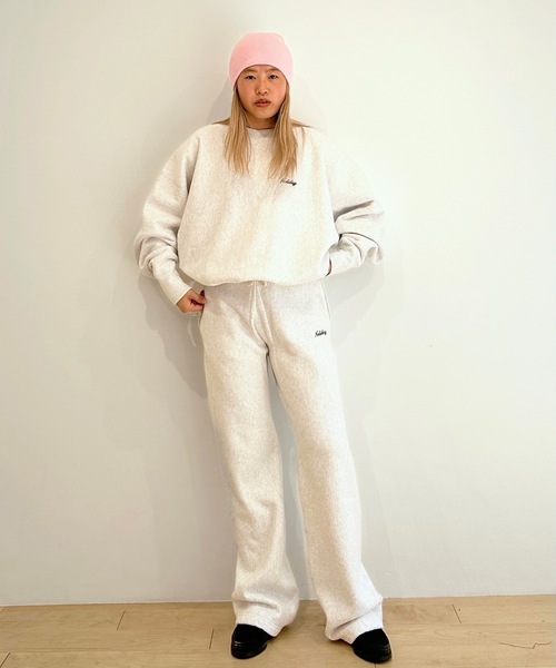 HOLIDAY（ホリデイ）の「ULTRA HEAVY SWEAT WIDE PANTS (HOLIDAY) ウルトラヘビースウェットワイドパンツ (ホリデイ)（スウェットパンツ・レディース・ブラック/シルバーグレー・ONE SIZE）」の4枚目の写真