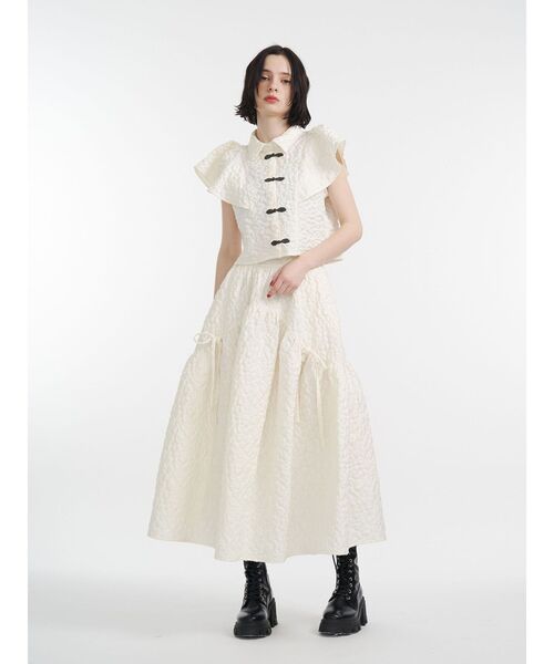 jouetie（ジュエティ）の「フレアスリーブチャイナブラウス（シャツ/ブラウス・レディース・アイボリー/ブラック・MEDIUM）」の13枚目の写真