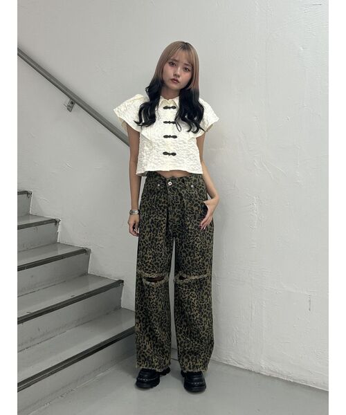 jouetie（ジュエティ）の「フレアスリーブチャイナブラウス（シャツ/ブラウス・レディース・アイボリー/ブラック・MEDIUM）」の9枚目の写真