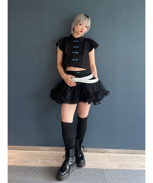 jouetie（ジュエティ）の「フレアスリーブチャイナブラウス（シャツ/ブラウス・レディース・アイボリー/ブラック・MEDIUM）」の5枚目の写真