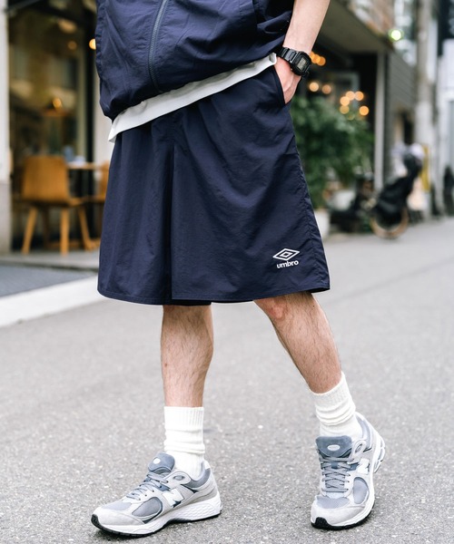 UMBRO アンブロ 別注コラボ ワンポイントロゴ刺繍ナイロン