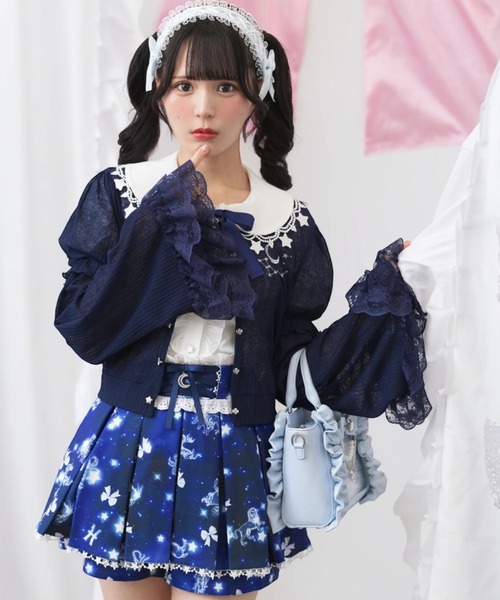 Ank Rouge(アンクルージュ)の「DREAMY CONSTELLATIONスカパン(スカート・レディース・ブルー/ネイビー/ピンク・M)」の2枚目の写真