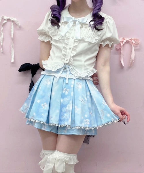 Ank Rouge(アンクルージュ)の「DREAMY CONSTELLATIONスカパン(スカート・レディース・ブルー/ネイビー/ピンク・M)」の1枚目の写真