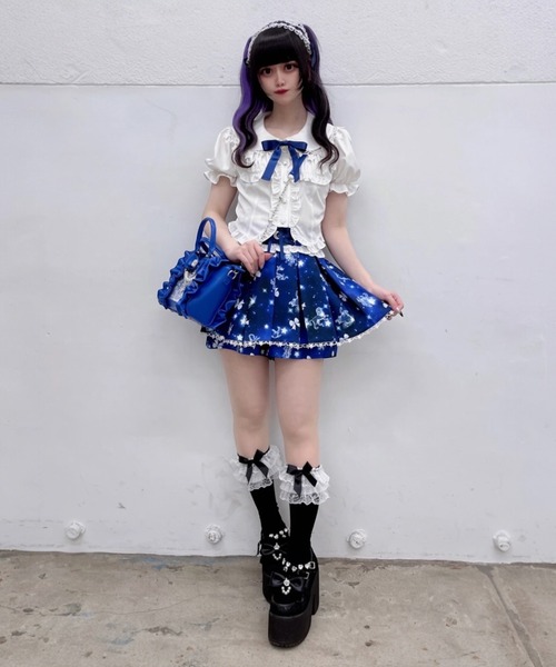 Ank Rouge(アンクルージュ)の「DREAMY CONSTELLATIONスカパン(スカート・レディース・ブルー/ネイビー/ピンク・M)」の5枚目の写真