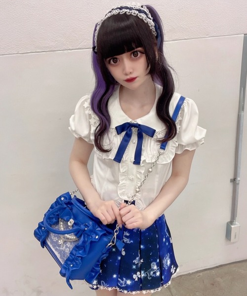 Ank Rouge(アンクルージュ)の「DREAMY CONSTELLATIONスカパン(スカート・レディース・ブルー/ネイビー/ピンク・M)」の6枚目の写真