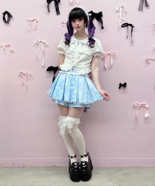 Ank Rouge(アンクルージュ)の「DREAMY CONSTELLATIONスカパン(スカート・レディース・ブルー/ネイビー/ピンク・M)」の7枚目の写真