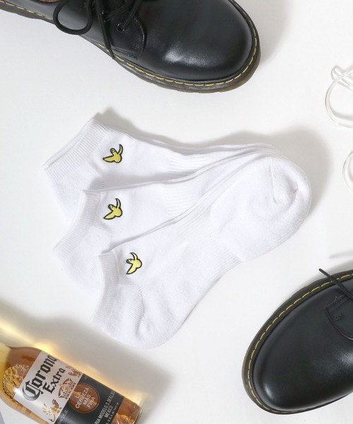 Mark Gonzales（マーク・ゴンザレス）の「MARK GONZALES/マークゴンザレス 3足セット くるぶし ショートソックス スニーカーソックス 靴下（ソックス/靴下・メンズ・ブラック/ブラック系その他/ホワイト/ホワイト系その他・25-27CM）」の3枚目の写真